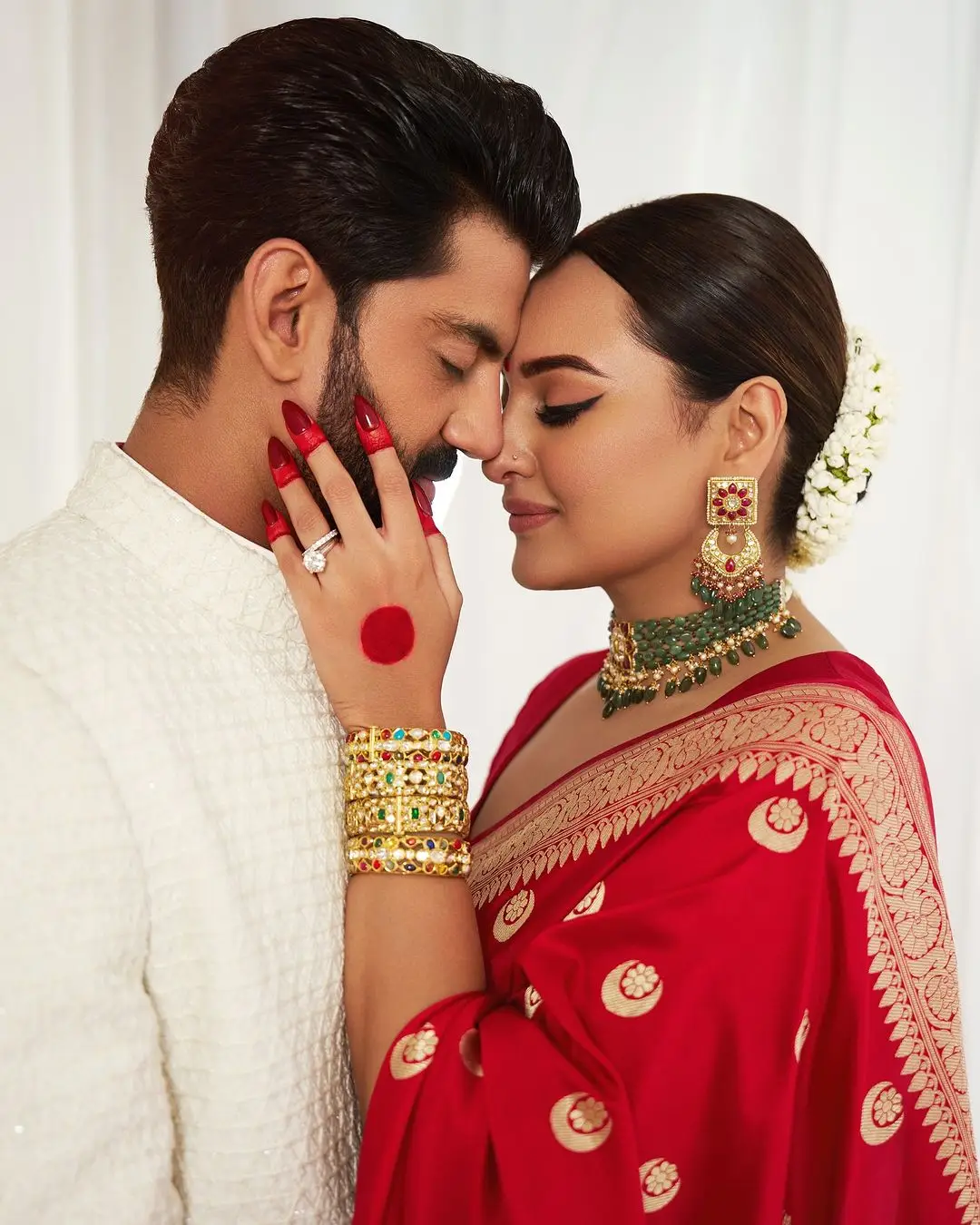 Sonakshi Sinha and Zaheer Iqbal in Wedding ceremony Photos